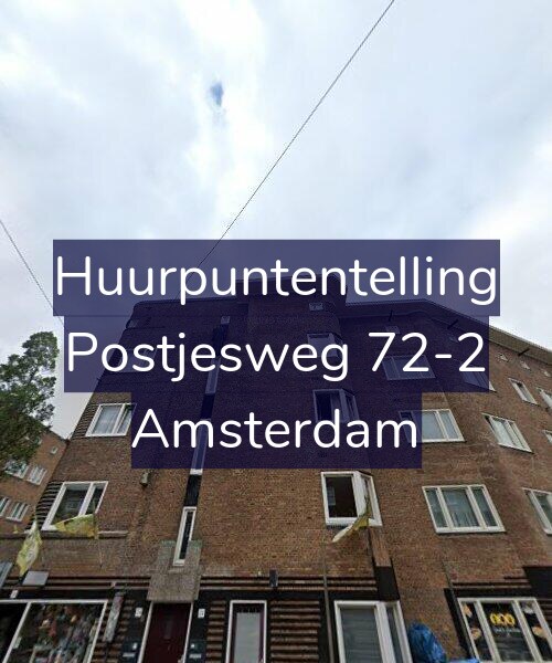 Foto gevel Huurpuntentelling voor Postjesweg 72-2, Amsterdam