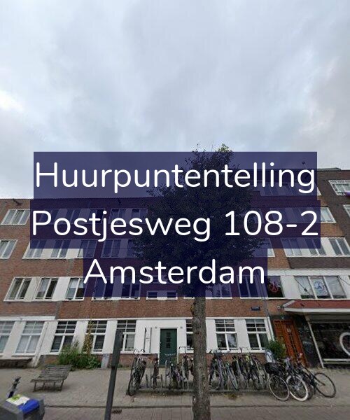 Foto gevel Huurpuntentelling voor Postjesweg 108-2, Amsterdam