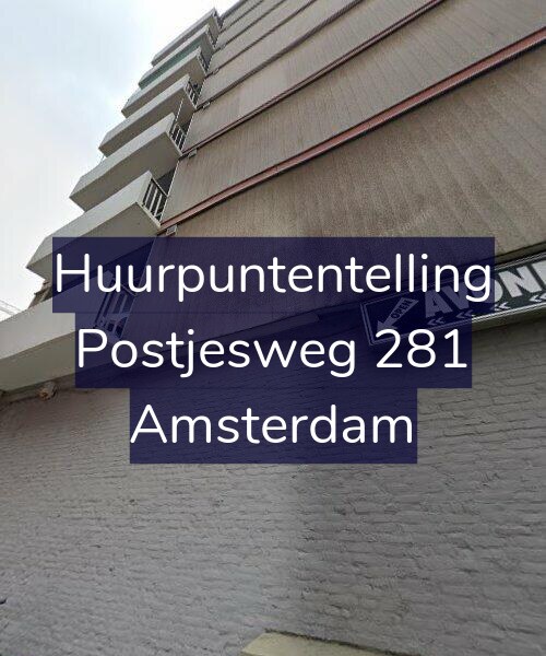 Foto gevel Huurpuntentelling voor Postjesweg 281, Amsterdam