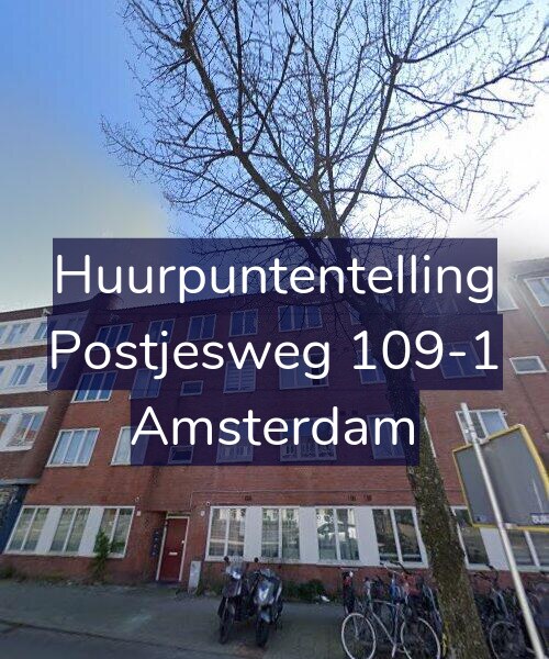 Foto gevel Huurpuntentelling voor Postjesweg 109-1, Amsterdam