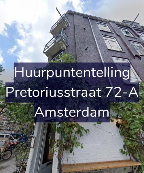 Foto gevel Huurpuntentelling voor Pretoriusstraat 72-A, Amsterdam