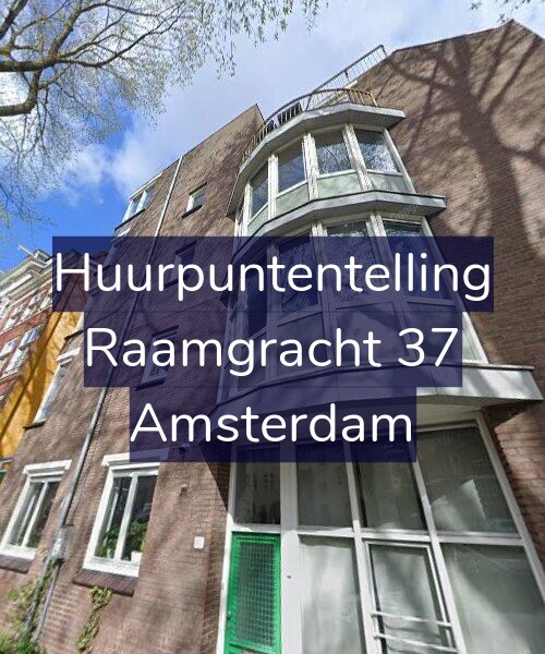 Foto gevel Huurpuntentelling voor Raamgracht 37, Amsterdam