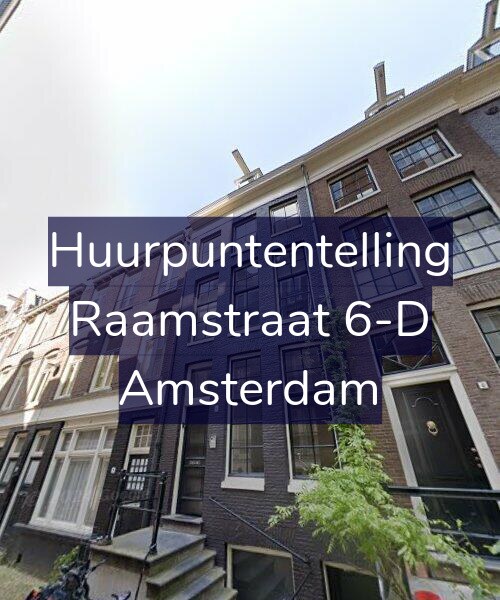 Foto gevel Huurpuntentelling voor Raamstraat 6-D, Amsterdam