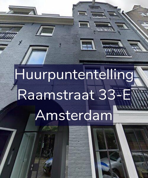 Foto gevel Huurpuntentelling voor Raamstraat 33-E, Amsterdam
