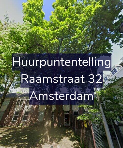 Foto gevel Huurpuntentelling voor Raamstraat 32, Amsterdam