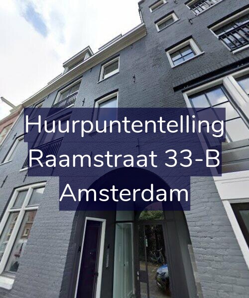 Foto gevel Huurpuntentelling voor Raamstraat 33-B, Amsterdam
