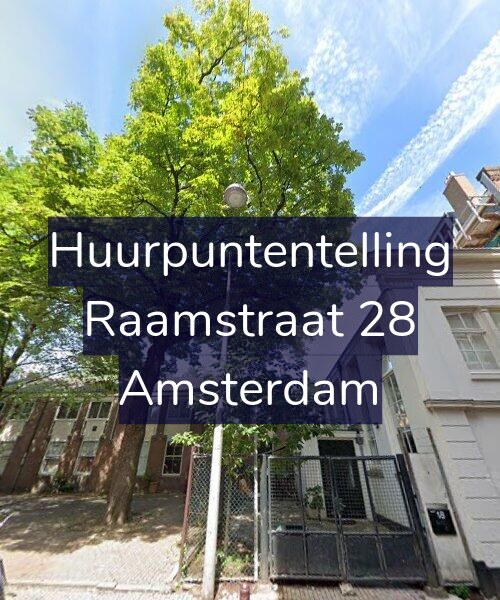 Foto gevel Huurpuntentelling voor Raamstraat 28, Amsterdam