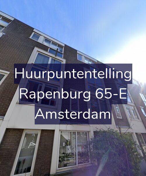 Foto gevel Huurpuntentelling voor Rapenburg 65-E, Amsterdam