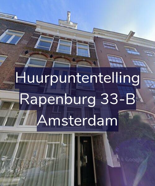 Foto gevel Huurpuntentelling voor Rapenburg 33-B, Amsterdam