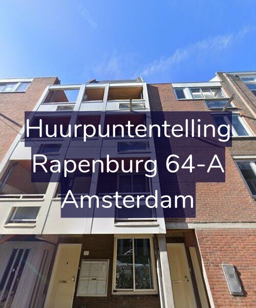Foto gevel Huurpuntentelling voor Rapenburg 64-A, Amsterdam