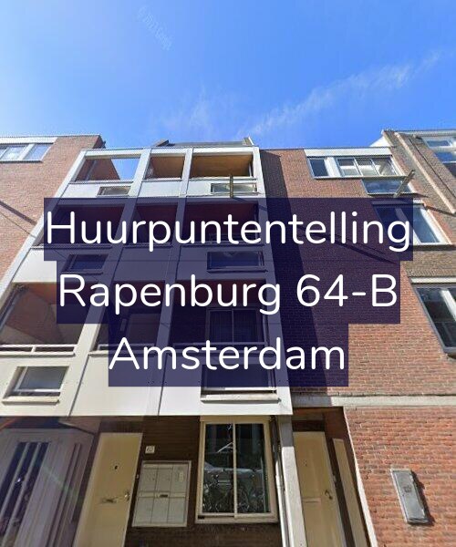 Foto gevel Huurpuntentelling voor Rapenburg 64-B, Amsterdam