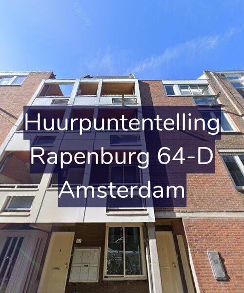 Foto gevel Huurpuntentelling voor Rapenburg 64-D, Amsterdam