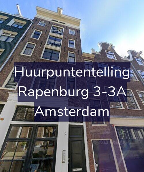 Foto gevel Huurpuntentelling voor Rapenburg 3-3A, Amsterdam