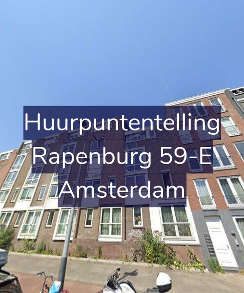 Foto gevel Huurpuntentelling voor Rapenburg 59-E, Amsterdam