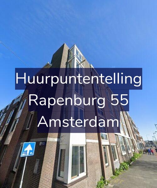 Foto gevel Huurpuntentelling voor Rapenburg 55, Amsterdam