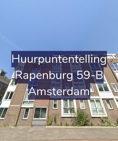 Foto gevel Huurpuntentelling voor Rapenburg 59-B, Amsterdam