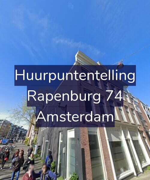 Foto gevel Huurpuntentelling voor Rapenburg 74, Amsterdam