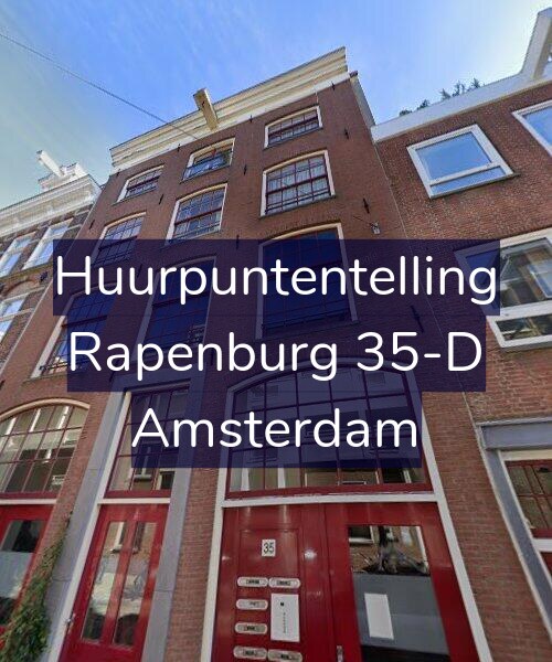 Foto gevel Huurpuntentelling voor Rapenburg 35-D, Amsterdam