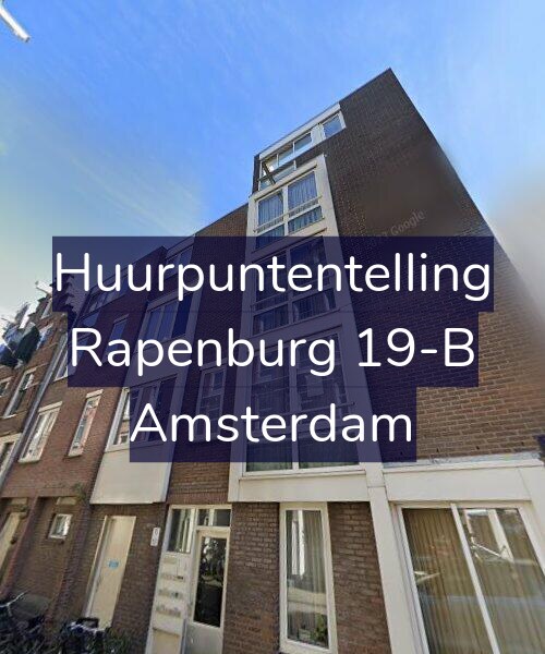 Foto gevel Huurpuntentelling voor Rapenburg 19-B, Amsterdam