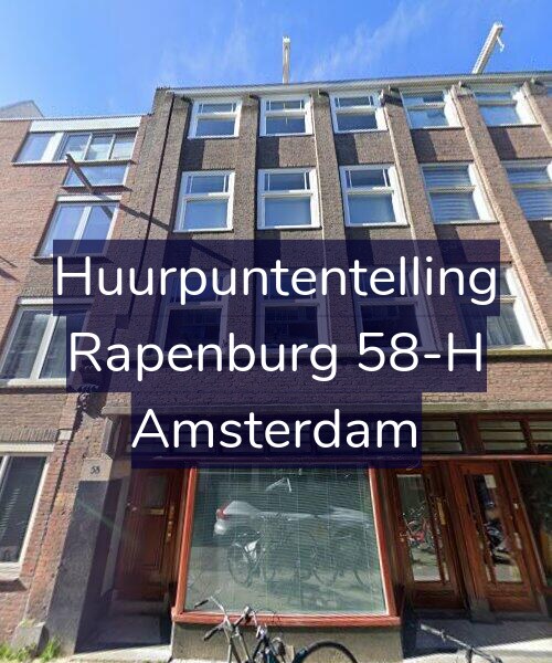 Foto gevel Huurpuntentelling voor Rapenburg 58-H, Amsterdam