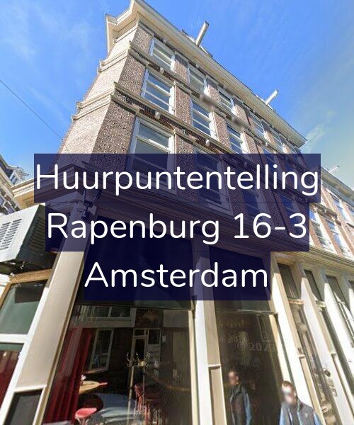 Foto gevel Huurpuntentelling voor Rapenburg 16-3, Amsterdam