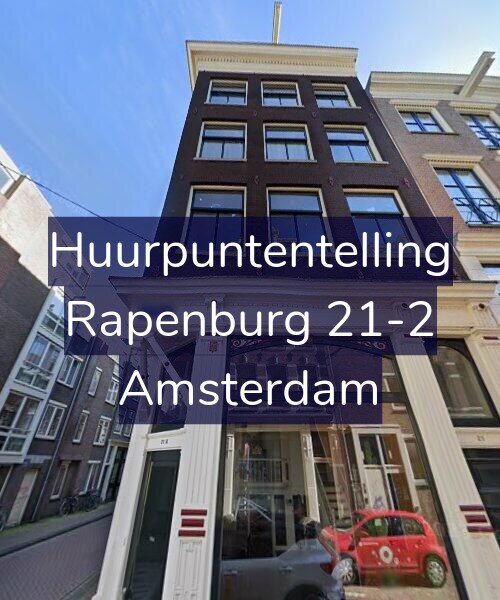 Foto gevel Huurpuntentelling voor Rapenburg 21-2, Amsterdam