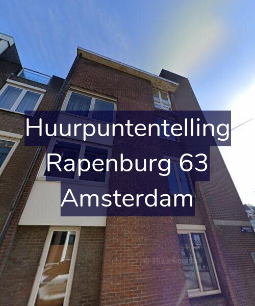 Foto gevel Huurpuntentelling voor Rapenburg 63, Amsterdam