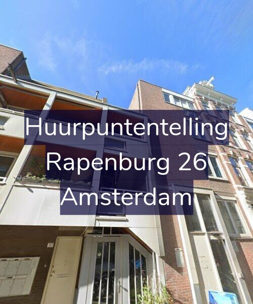 Foto gevel Huurpuntentelling voor Rapenburg 26, Amsterdam