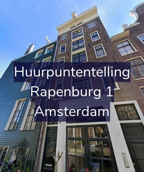 Foto gevel Huurpuntentelling voor Rapenburg 1, Amsterdam