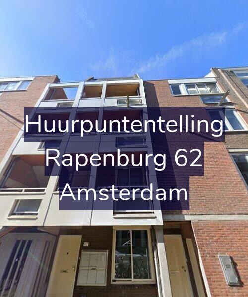 Foto gevel Huurpuntentelling voor Rapenburg 62, Amsterdam