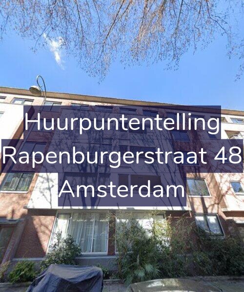 Foto gevel Huurpuntentelling voor Rapenburgerstraat 48, Amsterdam