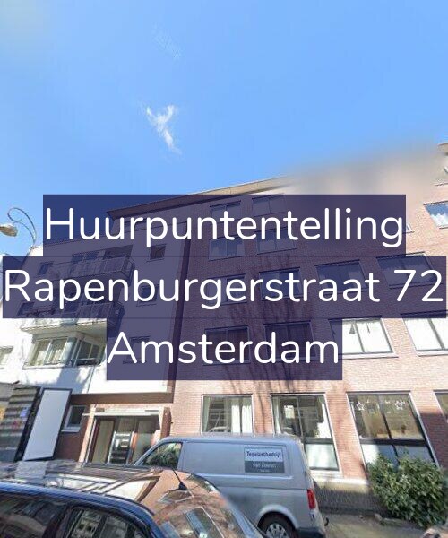 Foto gevel Huurpuntentelling voor Rapenburgerstraat 72, Amsterdam
