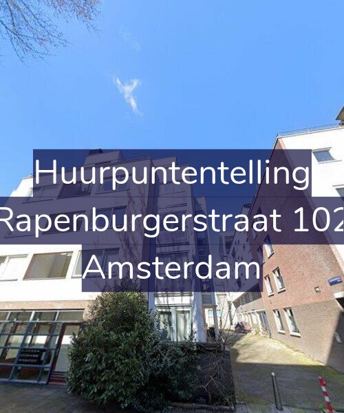 Foto gevel Huurpuntentelling voor Rapenburgerstraat 102, Amsterdam