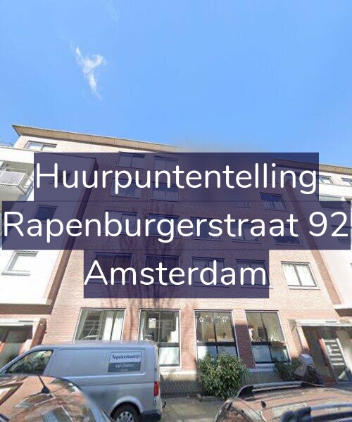 Foto gevel Huurpuntentelling voor Rapenburgerstraat 92, Amsterdam