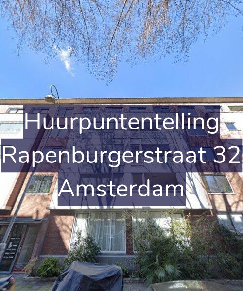 Foto gevel Huurpuntentelling voor Rapenburgerstraat 32, Amsterdam