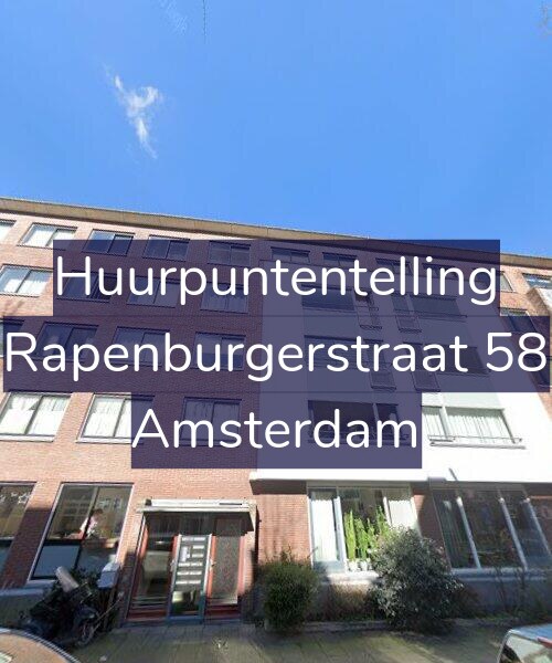 Foto gevel Huurpuntentelling voor Rapenburgerstraat 58, Amsterdam