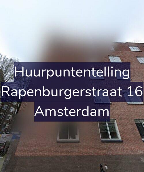 Foto gevel Huurpuntentelling voor Rapenburgerstraat 16, Amsterdam