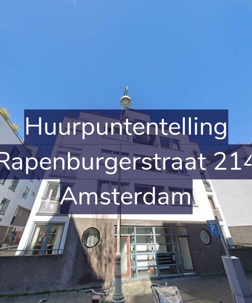 Foto gevel Huurpuntentelling voor Rapenburgerstraat 214, Amsterdam