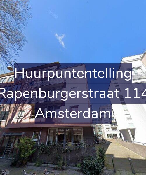 Foto gevel Huurpuntentelling voor Rapenburgerstraat 114, Amsterdam