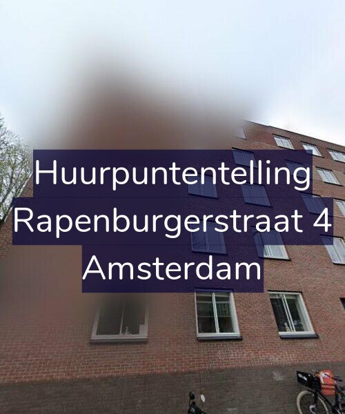 Foto gevel Huurpuntentelling voor Rapenburgerstraat 4, Amsterdam