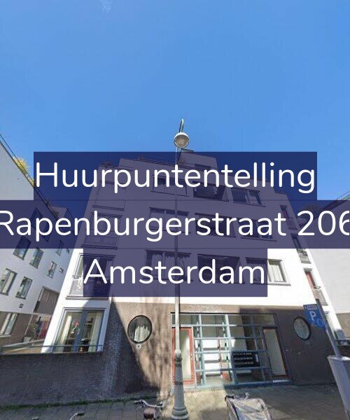 Foto gevel Huurpuntentelling voor Rapenburgerstraat 206, Amsterdam