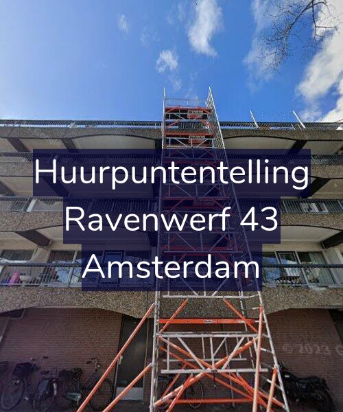 Foto gevel Huurpuntentelling voor Ravenwerf 43, Amsterdam