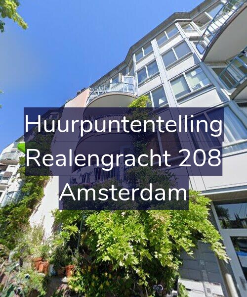 Foto gevel Huurpuntentelling voor Realengracht 208, Amsterdam