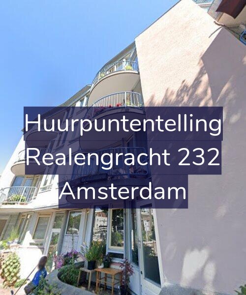 Foto gevel Huurpuntentelling voor Realengracht 232, Amsterdam