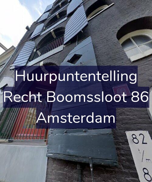 Foto gevel Huurpuntentelling voor Recht Boomssloot 86, Amsterdam