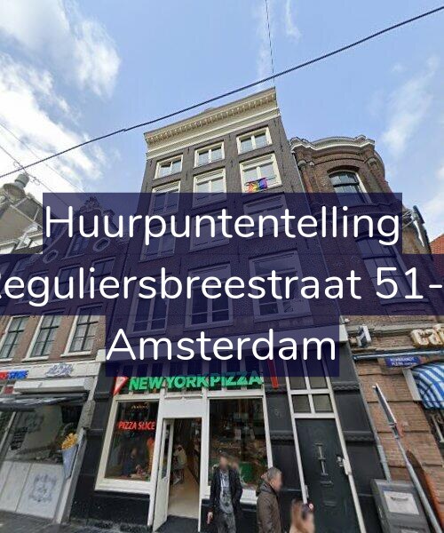 Foto gevel Huurpuntentelling voor Reguliersbreestraat 51-2, Amsterdam