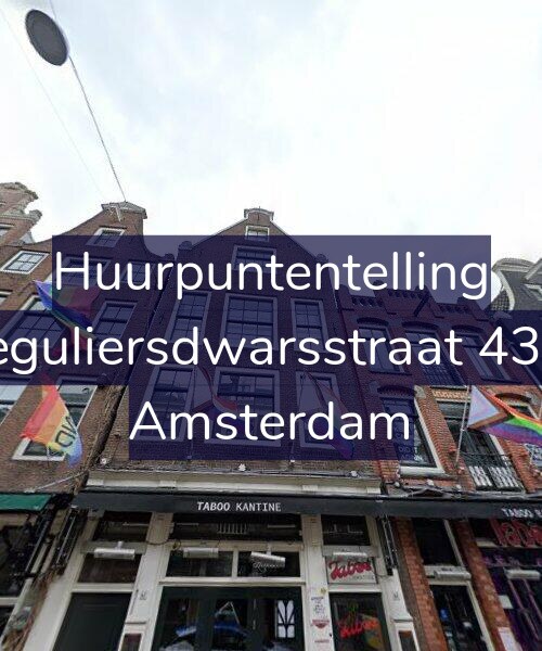 Foto gevel Huurpuntentelling voor Reguliersdwarsstraat 43-2, Amsterdam