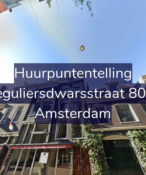 Foto gevel Huurpuntentelling voor Reguliersdwarsstraat 80-3, Amsterdam