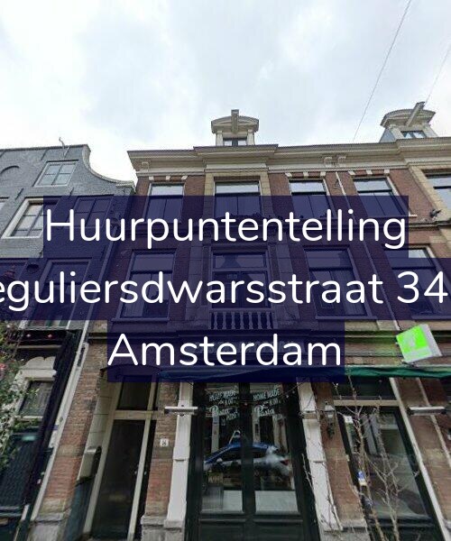 Foto gevel Huurpuntentelling voor Reguliersdwarsstraat 34-B, Amsterdam
