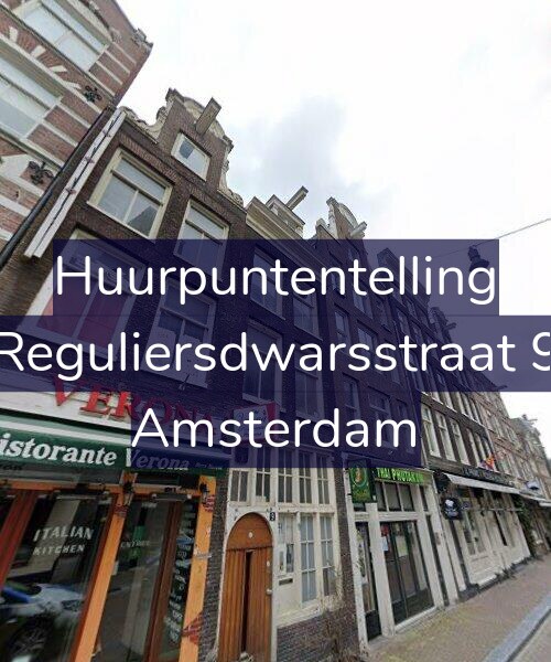 Foto gevel Huurpuntentelling voor Reguliersdwarsstraat 9, Amsterdam